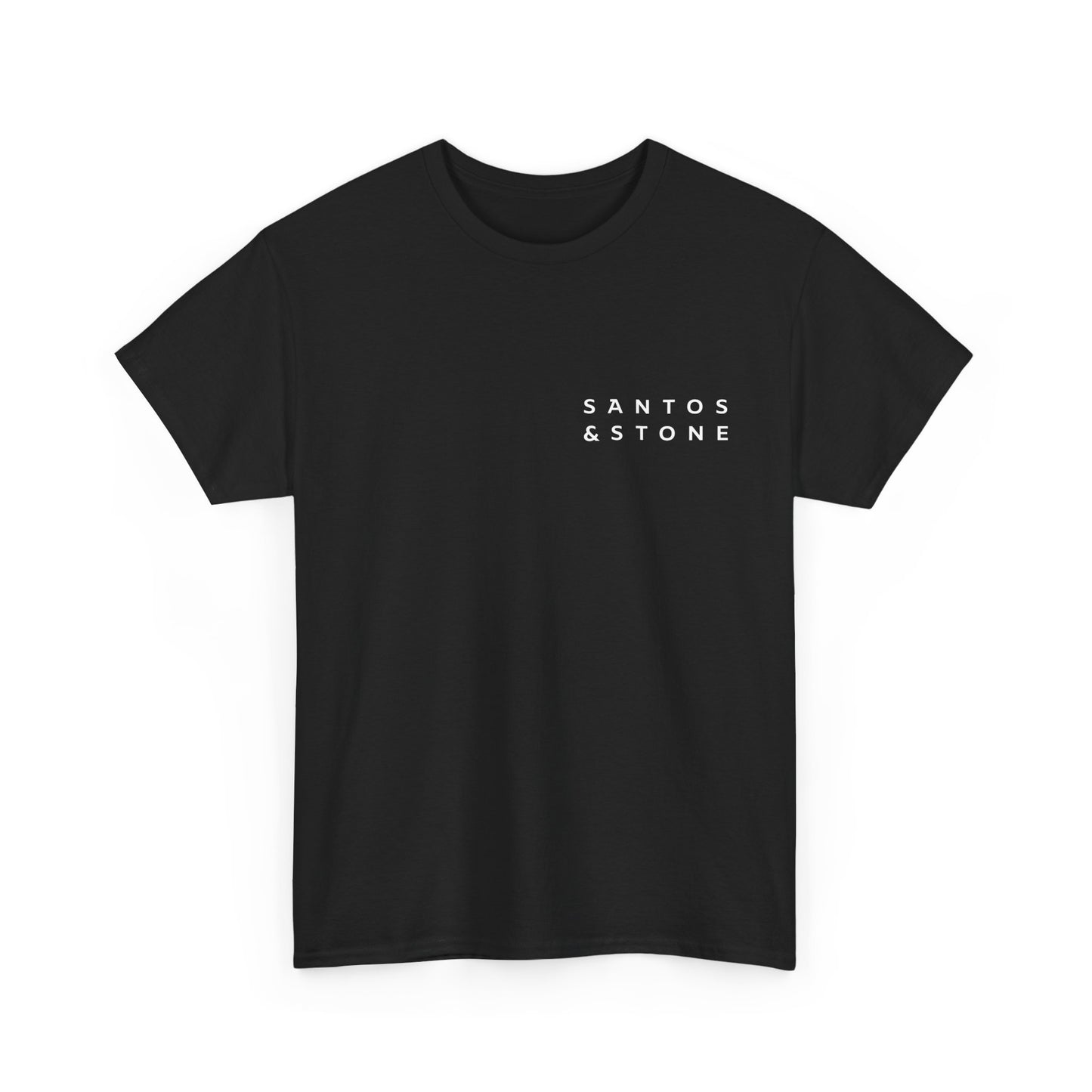 Black 'Applecross Pass' Heavy Cotton Tee | SANTOS&STONE